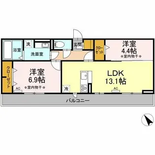 ボワ ドゥ ブローニュ【3階】の間取り