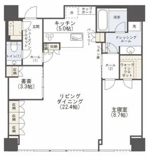 Brillia Tower堂島【38階】の間取り