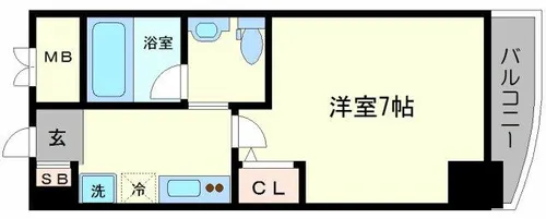 セレニテ梅田北【9階】の間取り