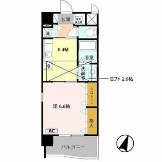 キリンパークサイド【2階】の間取り