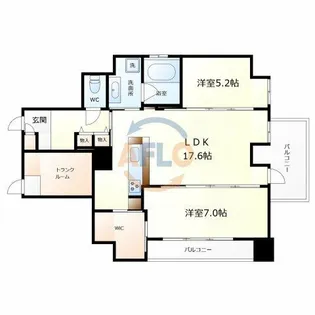 ハイデンス梅ヶ枝【12階】の間取り