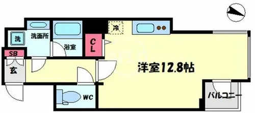 エトワール北新地【7階】の間取り