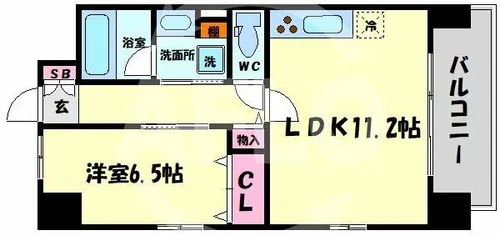 ヴァンドーム梅田北【8階】の間取り