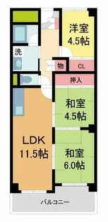 コープ野村宝塚【203号室】の間取り