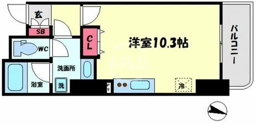 エトワール北新地【11階】の間取り