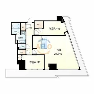 Brillia Tower堂島【17階】の間取り