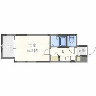 エスティライフ梅田新道【2階】の間取り