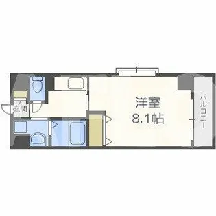 インベスト北梅田【3階】の間取り