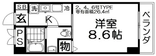 サン・アヴァンセ【1階】の間取り