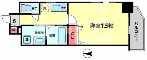 La Douceur梅田West【14階】の間取り