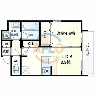 ルフォンプログレ南森町【5階】の間取り