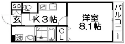 CREA甲斐田東町【2階】の間取り