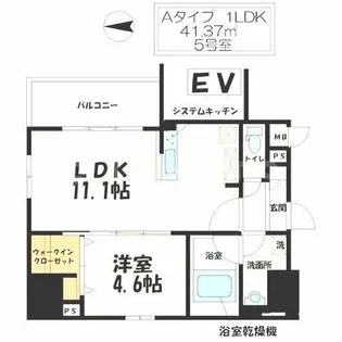 サンマルベリー扇町【5階】の間取り