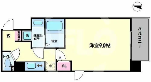 サムティ梅田Ⅱグロウアクシス【9階】の間取り