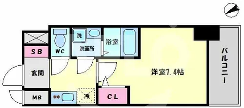 アプリーレ中之島【10階】の間取り