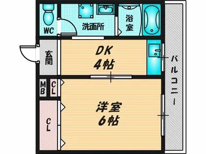 コーポフェルメール【2階】の間取り