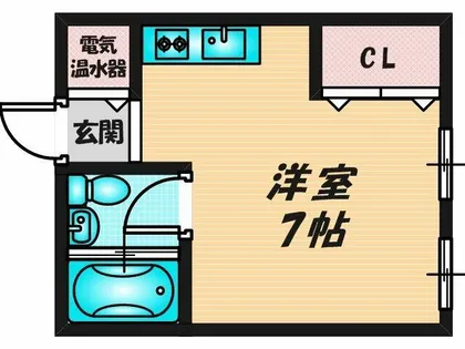 プロシード八戸ノ里【1階】の間取り