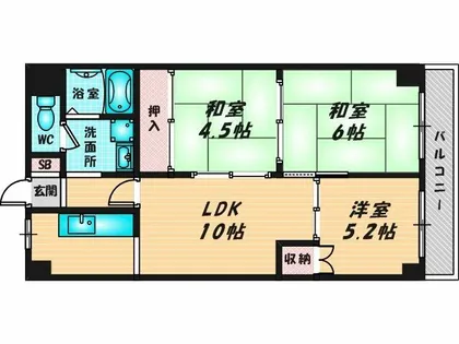 オリエントマンション【6階】の間取り