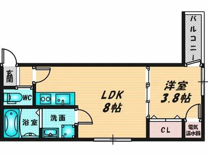 F asecia 近大前【3階】の間取り