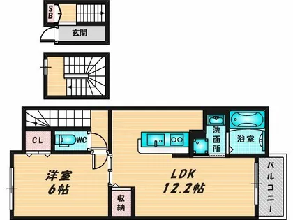 サウス ラポール【3階】の間取り