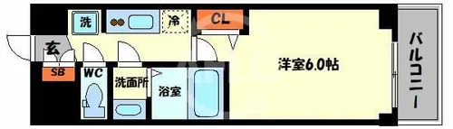 プレサンス南堀江ザ・センス【10階】の間取り