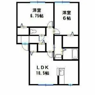 サンビレッジ瑞景G【2階】の間取り