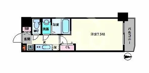 Luxe今里Ⅱ【10階】の間取り
