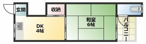 ホワイトハイツ加美【2階】の間取り