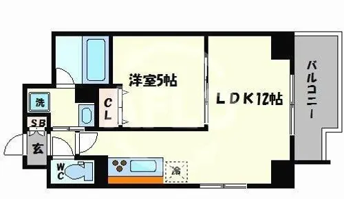 ノーブルスクエア新町【5階】の間取り