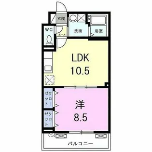 ベルウエスト【4階】の間取り