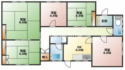 和歌山県和歌山市福島【一戸建】の間取り