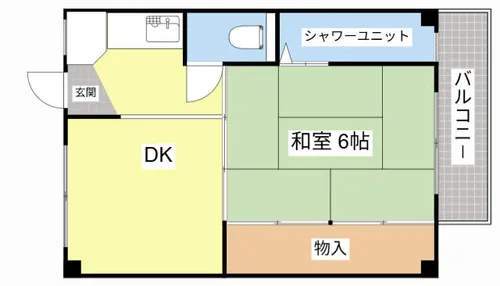 ビレッジハウス宮内2号棟【0303号室】の間取り