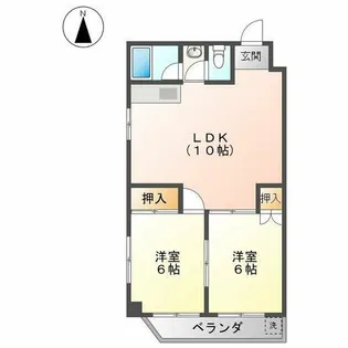 ファースト徳川【301号室】の間取り