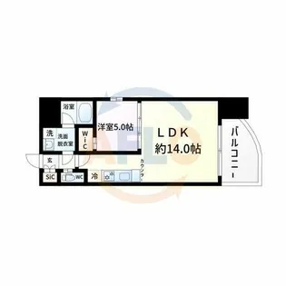 プレジオ九条【1204号室】の間取り