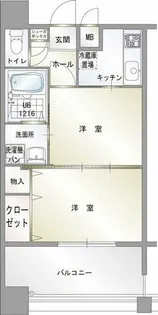 エンクレスト中呉服【12階】の間取り