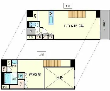 KDXレジデンス本町橋【5階】の間取り