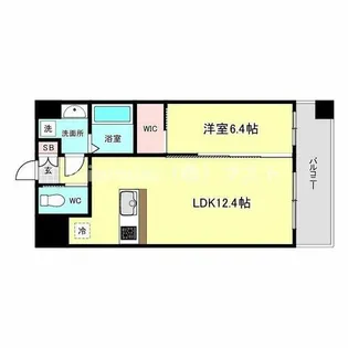 プレジオ帝塚山【6階】の間取り