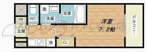 アドバンス大阪城グロリア【6階】の間取り
