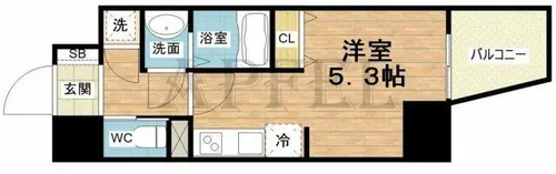 HORIZON UMEDA NORTH【3階】の間取り