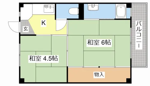 ビレッジハウス宮内1号棟【4階】の間取り