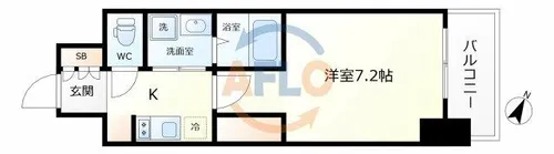 Metrosa京町堀【8階】の間取り