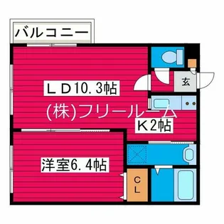 グランディオス月寒東【2階】の間取り