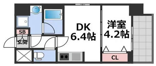 グランカーサ高井田【2階】の間取り