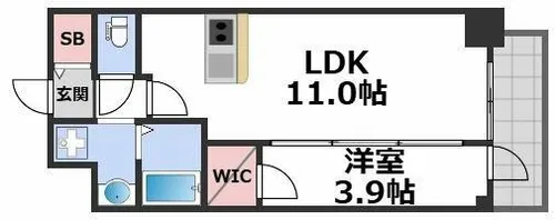 プレサンス京町堀【4階】の間取り