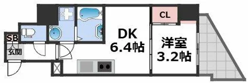 セレニテ難波ミラク参番館【12階】の間取り