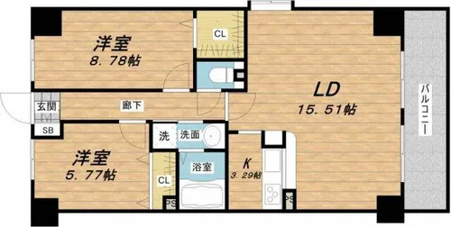 エスヴェール北梅田【5階】の間取り