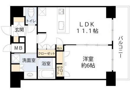 プレサンス本町ジョイス【11階】の間取り