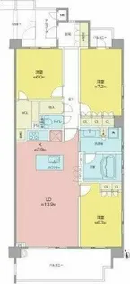 キャッスルニューコート茶屋ヶ坂【1階】の間取り
