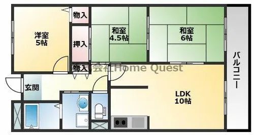 メゾン・ドゥ・ボヌール【1階】の間取り