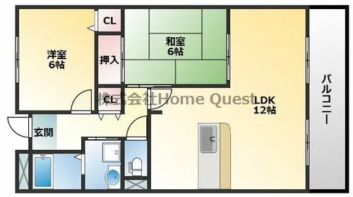 メゾン・ドゥ・ボヌール【1階】の間取り